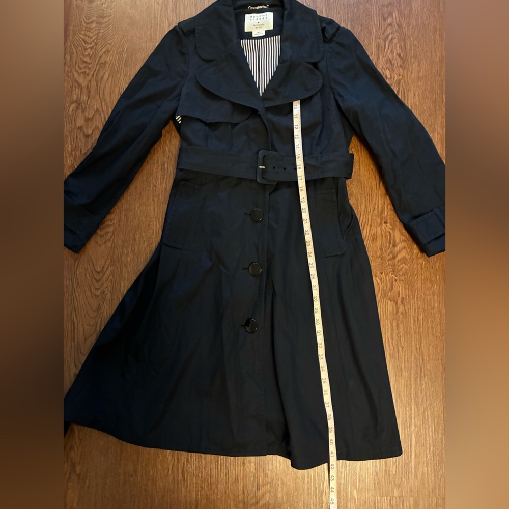 Kate Spade Broome Street Black Trench - Size L - Picture 10 of 11